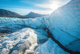 Fototapeta Tęcza - Matanuska Glacier near Glenn Highway in Alaska.