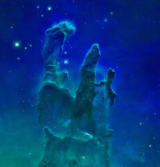Wall Mural - the eagle nebula’s pillars of creation. elements of this image furnished by nasa. phantasy artwork.