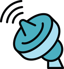 Poster - Antenna internet icon. Outline Antenna internet vector icon for web design isolated on white background color flat