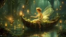 Fantasy Fairy In A Magical Forest Wallpaper Background Art