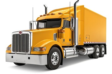 Wall Mural - a truck with a trailer isolated on a white background. Generated by AI.