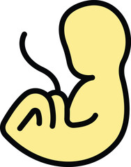 Poster - Growing baby icon. Outline Growing baby vector icon for web design isolated on white background color flat