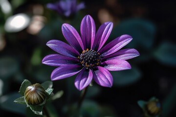 Poster - Purple flower close up. generated by AI.