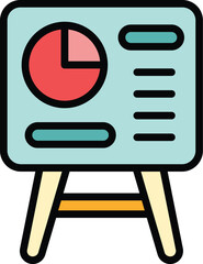 Poster - Late work banner icon. Outline Late work banner vector icon for web design isolated on white background color flat