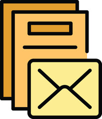 Poster - Regulated products mail icon. Outline Regulated products mail vector icon for web design isolated on white background color flat