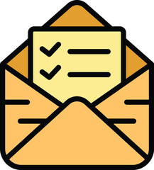 Poster - Regulated products mail paper icon. Outline Regulated products mail paper vector icon for web design isolated on white background color flat