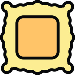 Poster - Ravioli traditional icon. Outline Ravioli traditional vector icon for web design isolated on white background color flat