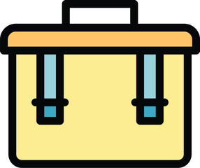 Poster - Expedition box icon. Outline Expedition box vector icon for web design isolated on white background color flat