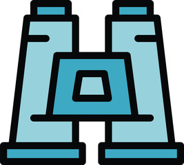 Poster - expedition binoculars icon. outline expedition binoculars vector icon for web design isolated on whi