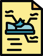 Poster - runner shoes icon. outline runner shoes vector icon for web design isolated on white background colo