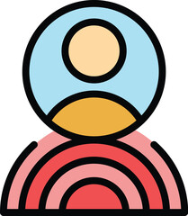 Poster - hologram projection avatar icon. outline hologram projection avatar vector icon for web design isola