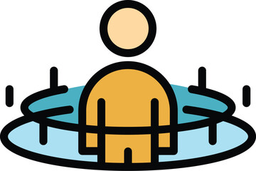 Poster - human hologram projection icon. outline human hologram projection vector icon for web design isolate