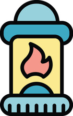 Poster - camping light icon. outline camping light vector icon for web design isolated on white background co