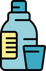 Poster - wash softener icon. outline wash softener vector icon for web design isolated on white background co