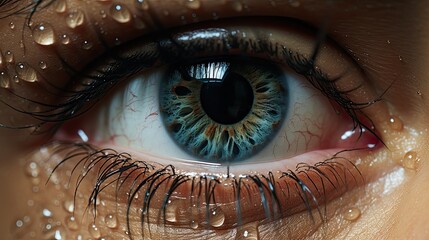 close up of a person's eye