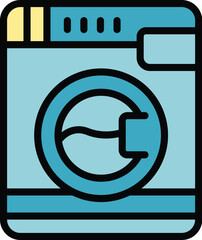 Poster - wash machine icon. outline wash machine vector icon for web design isolated on white background colo