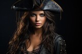 a woman in a pirate garment