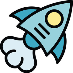 Poster - startup rocket marketing icon. outline startup rocket marketing vector icon for web design isolated 