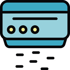 Poster - Repair air conditioner working icon. Outline Repair air conditioner working vector icon for web design isolated on white background color flat