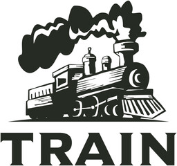 Canvas Print - Train logo design