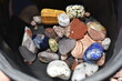 Rock Tumbler Barrel Full of Assorted Polished Stones 