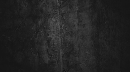 black wall background of natural paintbrush stroke textured cement or stone old. concrete texture as