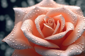 Poster - pink rose close-up. generated by AI.