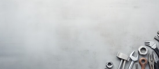 Aufkleber - A bunch of tools are arranged on a metal surface created with Generative AI technology