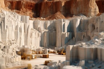 Poster - stone quarry. generated by AI.
