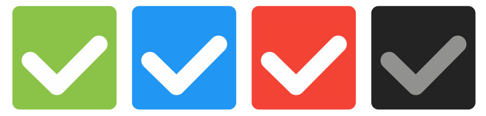 Sticker - colored checklist icon set