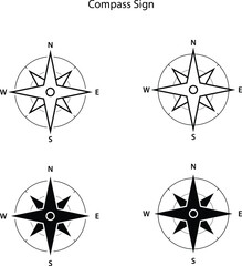 Poster - Compass icon. Compass icon symbol. Compass icon vector. Compass icon set.