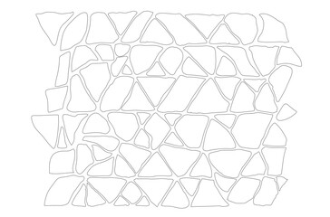 Wall Mural - Title	
Stone on ground vector, triangle, Broken tiles mosaic pattern. texture interior background line art. set of graphics elements drawing for architecture and landscape design. cad pattern