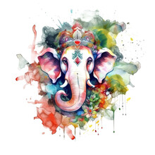 Ganesh Chaturthi Festival, Watercolor, PNG Background