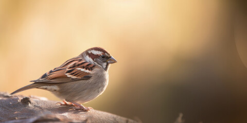 Canvas Print - Closeup of a bird - Generative AI