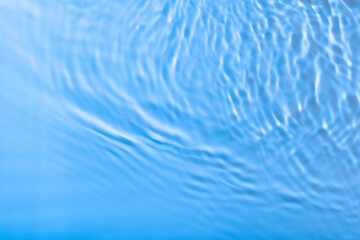 Wall Mural - transparent blue clear water or wavy water texture background