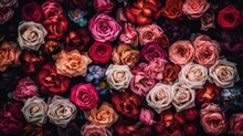 Roses Background. Illustration Roses Wallpaper Background. Generative AI.
