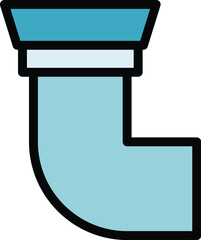 Poster - Repair dishwasher plastic pipe icon. Outline Repair dishwasher plastic pipe vector icon for web design isolated on white background color flat