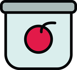 Poster - Take away food icon. Outline Take away food vector icon for web design isolated on white background color flat