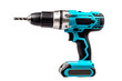 Cordless Blue Drill Isolated on a Transparent Background. AI