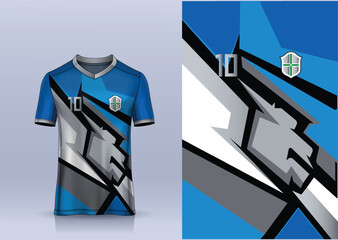 t-shirt sport design template, Soccer jersey mockup for football club.