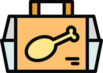 Poster - take away chicken meat icon. outline take away chicken meat vector icon for web design isolated on w