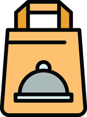 Poster - take away sushi bag icon. outline take away sushi bag vector icon for web design isolated on white b