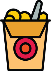 Poster - take away snack food icon. outline take away snack food vector icon for web design isolated on white
