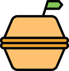 Poster - take away hamburger icon. outline take away hamburger vector icon for web design isolated on white b