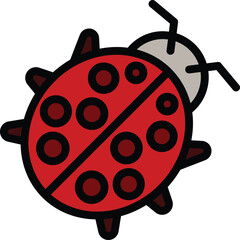Poster - ladybird biology icon. outline ladybird biology vector icon for web design isolated on white backgro