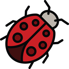 Poster - ladybird wildlife icon. outline ladybird wildlife vector icon for web design isolated on white backg