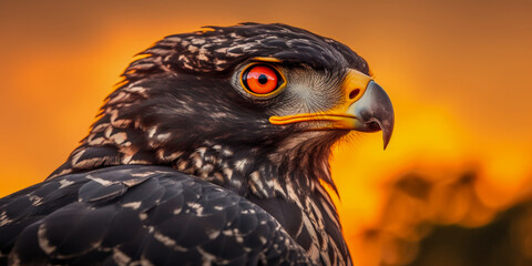 Canvas Print - Close up of a bird - Generative AI