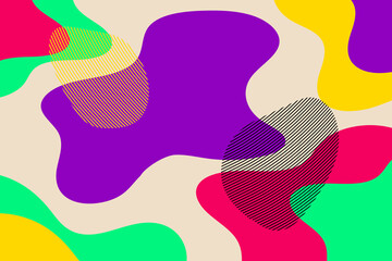 Poster - Abstract color fluid shape. Minimal design. 
