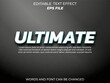 ultimate text effect, font editable, typography, 3d text. vector template