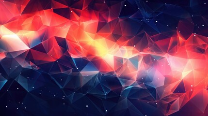 Wall Mural - Cyber Polygon Texture Background